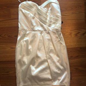 Off white strapless dress